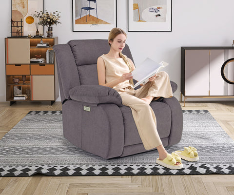 Belmont Upholstered Dual Power Recliner