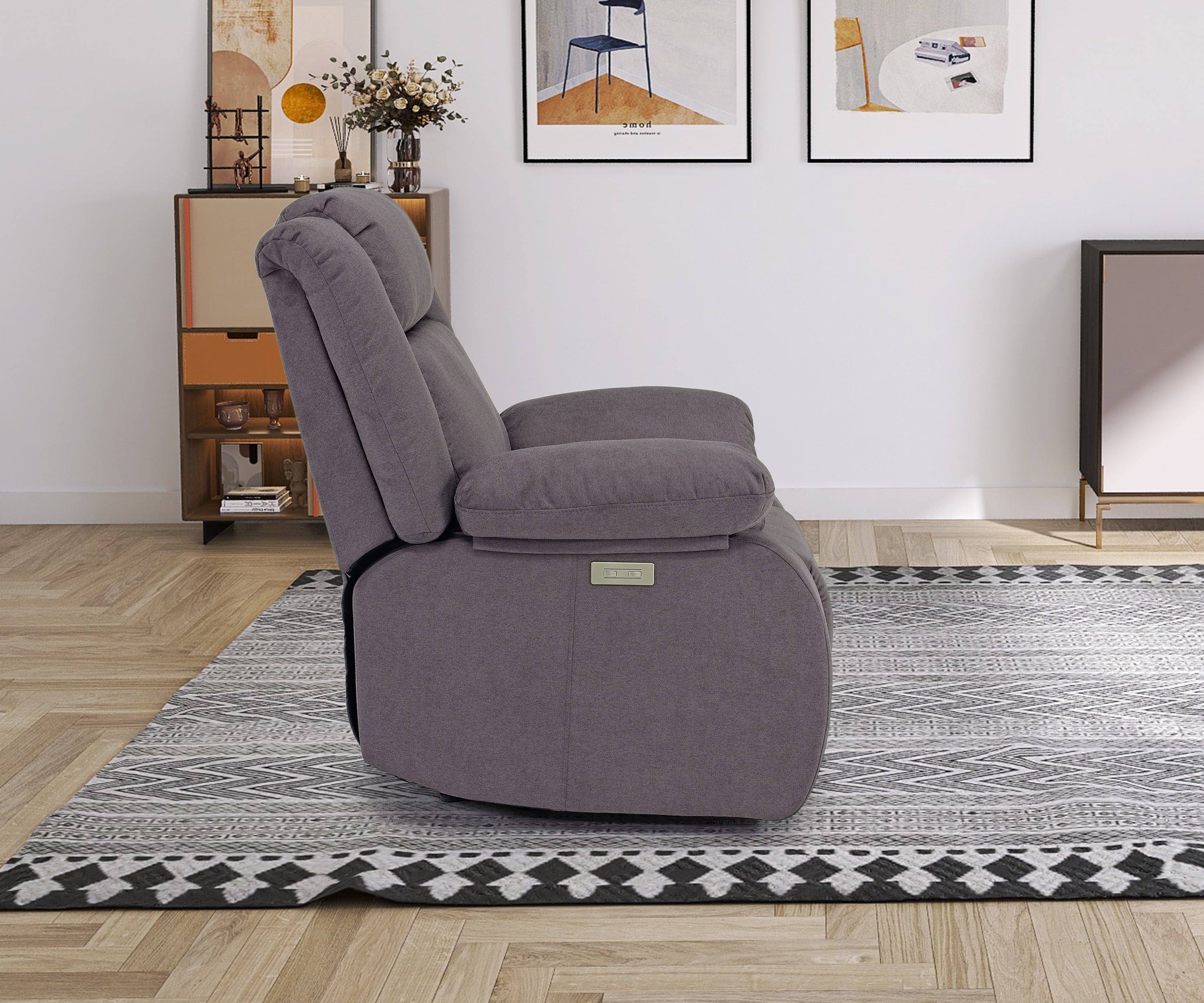 Belmont Upholstered Dual Power Recliner